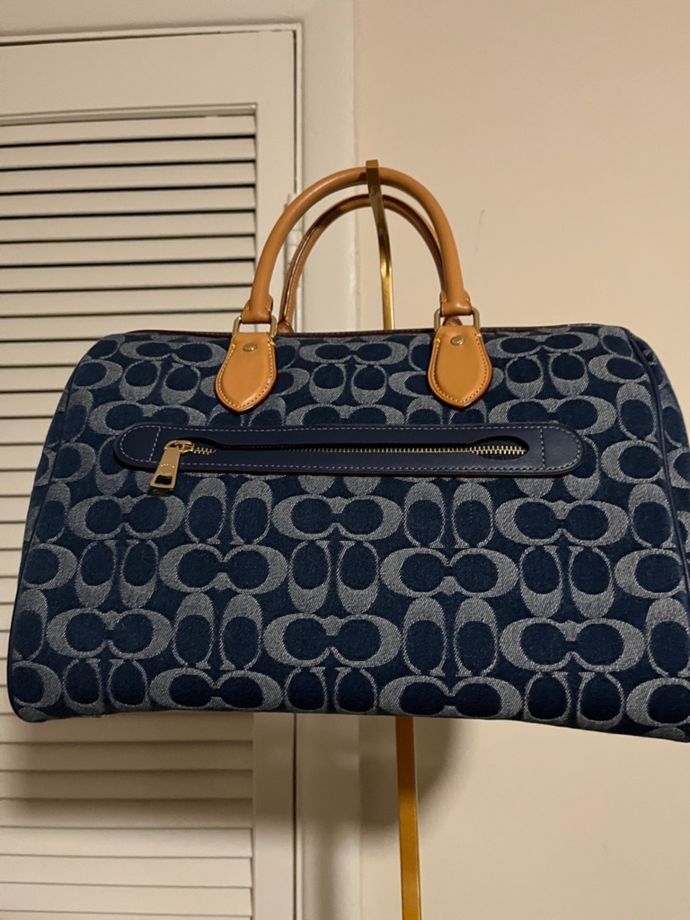 Coach Rowan Large Satchel Bag in Signature Denim Canvas - Picture 7 of 15